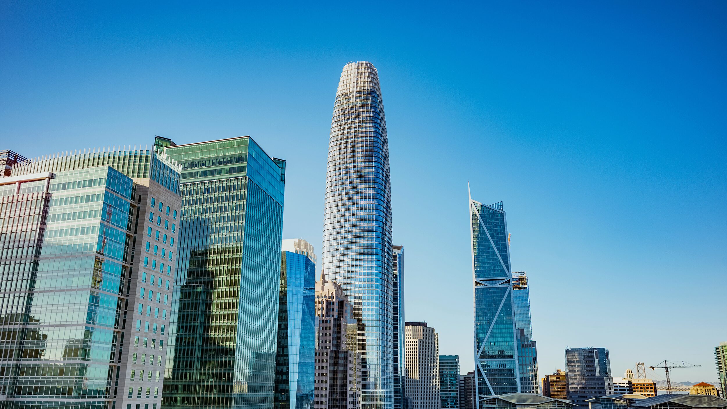 Downtown San Francisco on a sunny day.